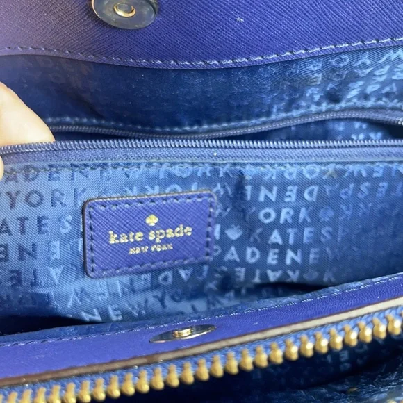 Kate Spade Newbury Lane Blue Bag purse tote - Picture 8 of 11